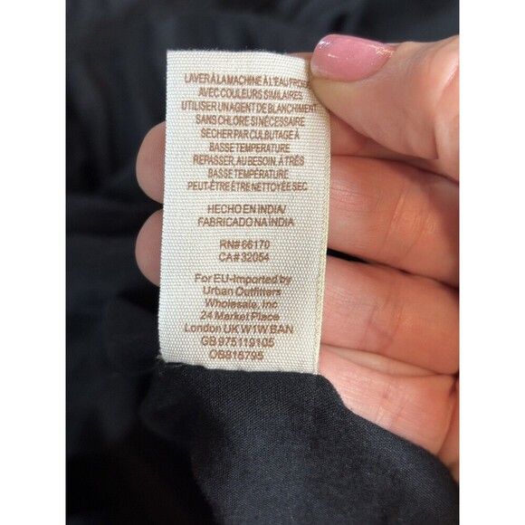 Free People Sunbeams Off Shoulder Mini Dress Black Small Embroidered Ruffled - Picture 7 of 16